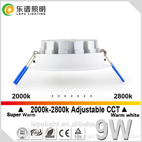 Super thin H31mm CCT cutout83mm dimmable 8w led cob recessed downlight